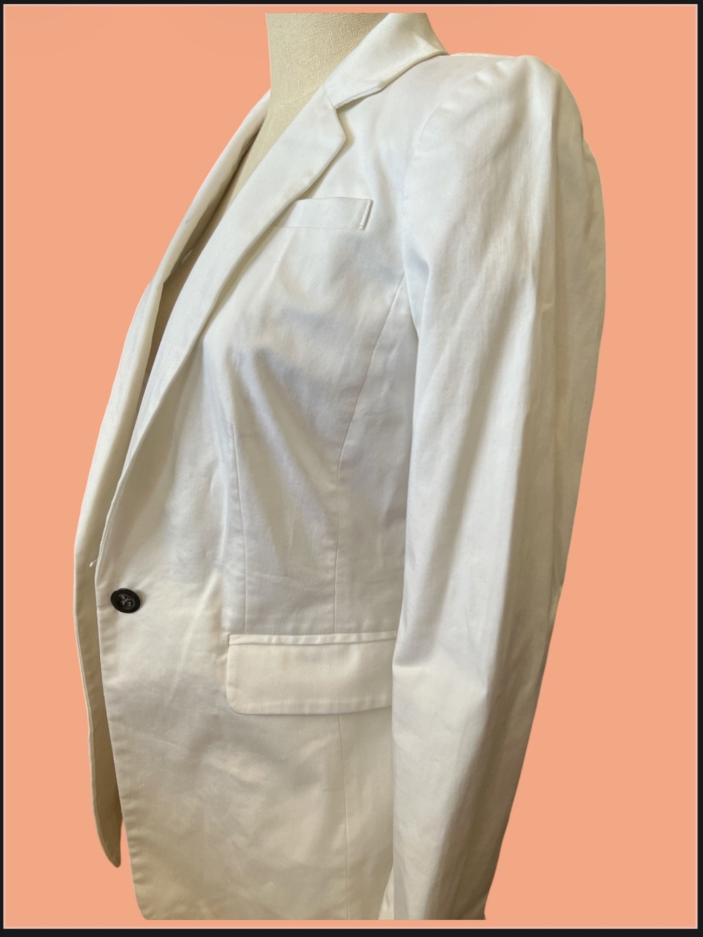Banana Republic White Single-Button Women's Blazer